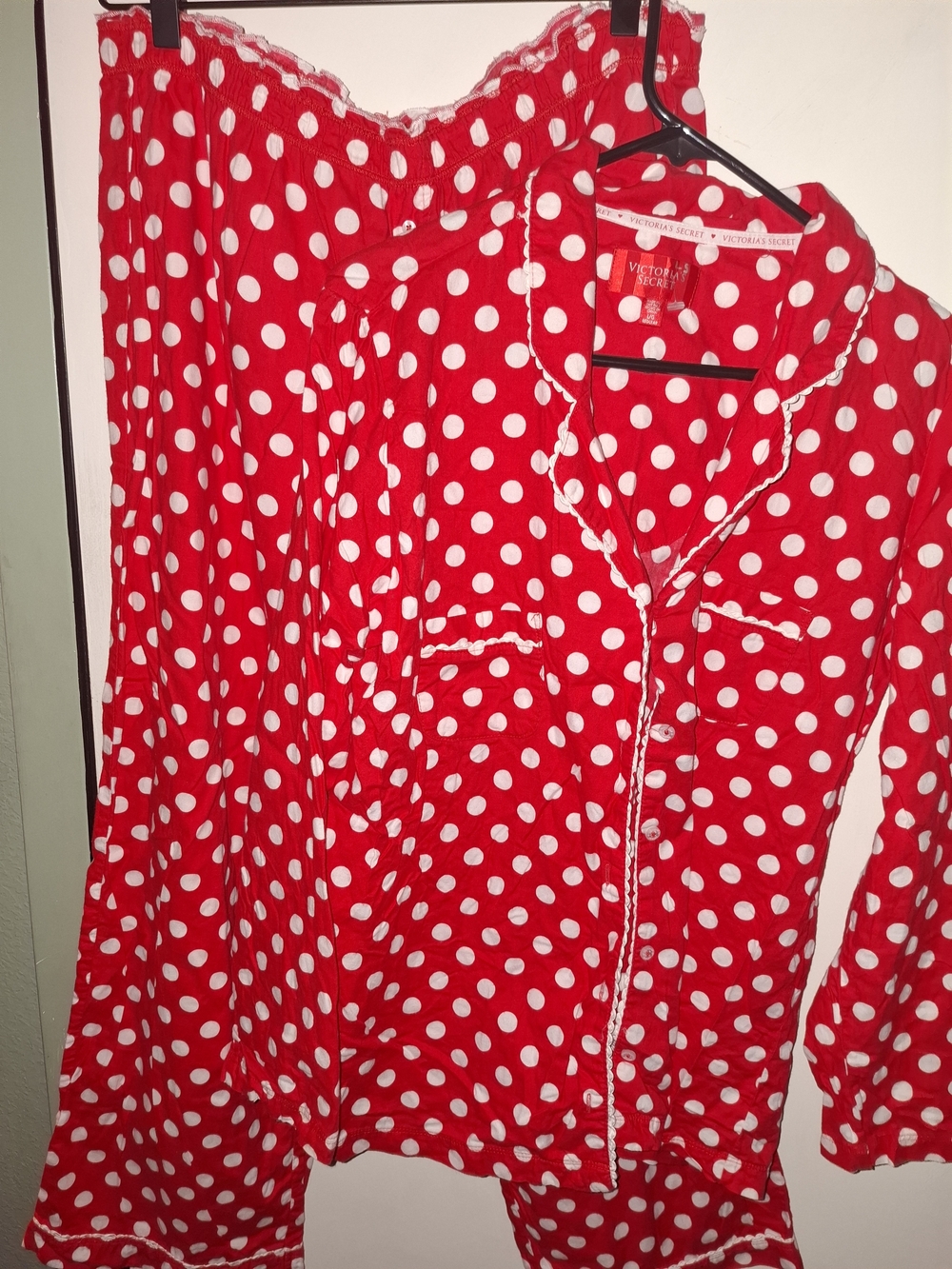 Victoria's Secret Red Polka Dot Women's Pajama Top